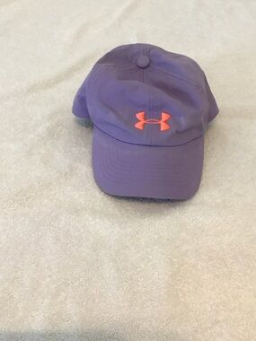 Under Armour Purple Hat with Bright Orange Logo